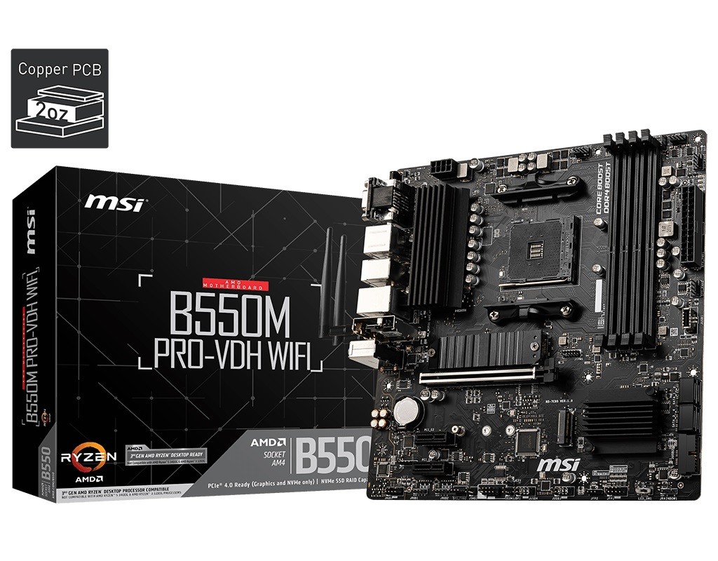 MSI B550M PRO-VDH AM4 4DDR4 HDMI/DP/VGA